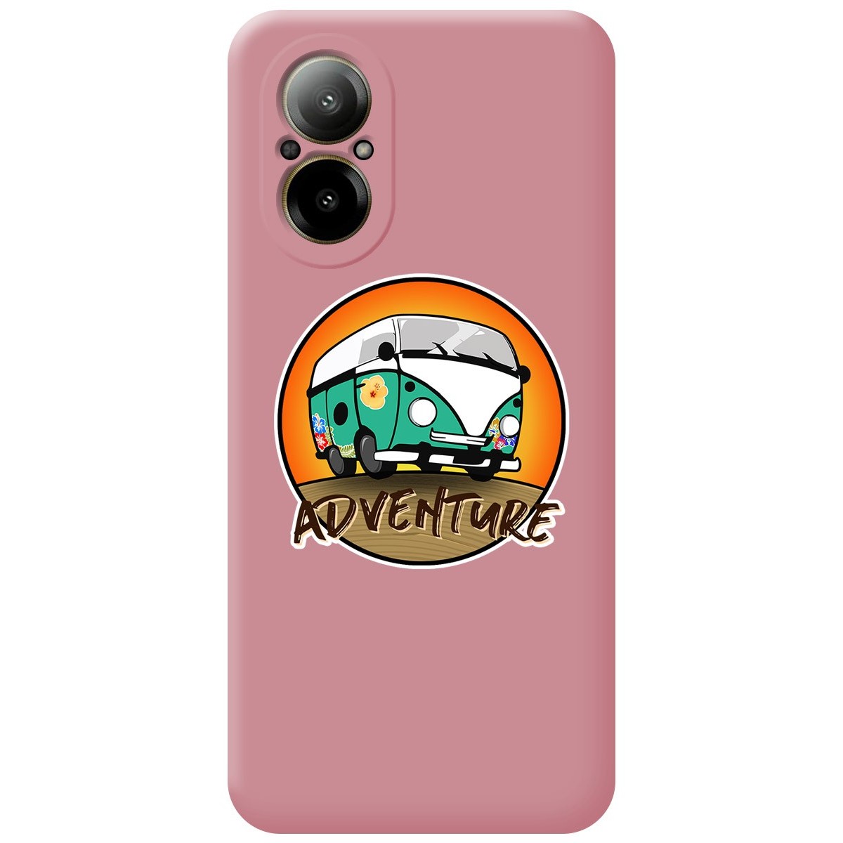 Funda Silicona Líquida Rosa para Realme C67 4G diseño Adventure Dibujos