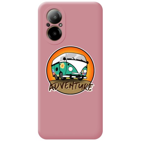 Funda Silicona Líquida Rosa para Realme C67 4G diseño Adventure Dibujos
