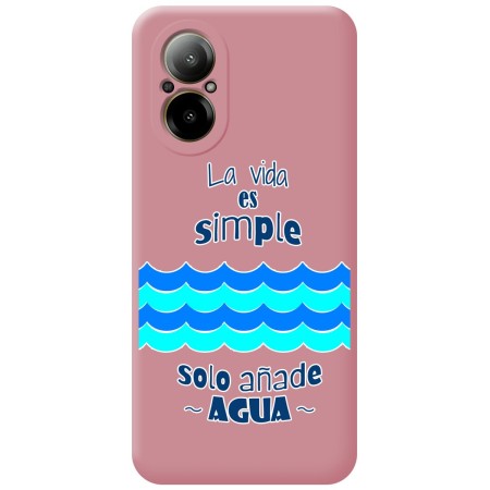 Funda Silicona Líquida Rosa para Realme C67 4G diseño Agua Dibujos