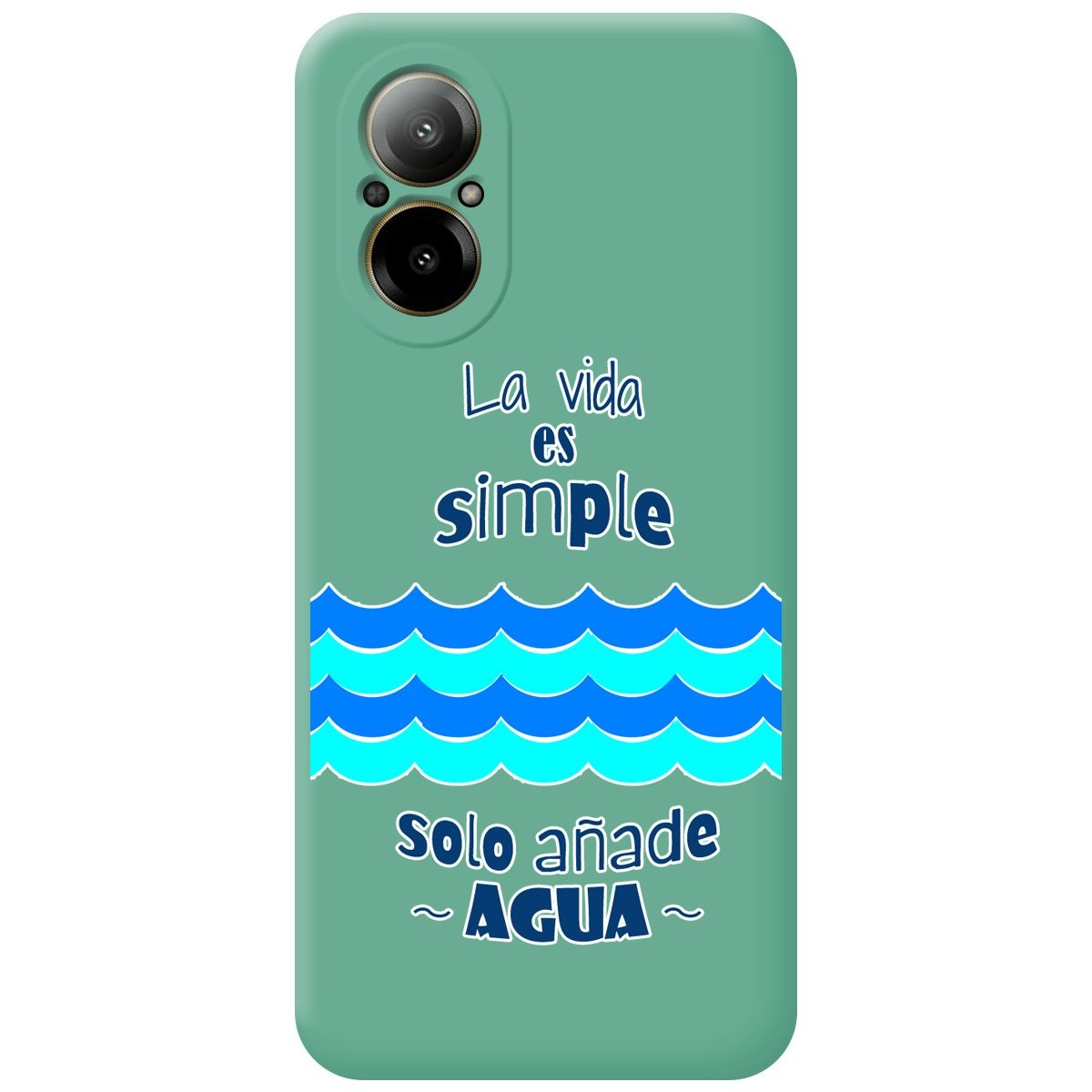 Funda Silicona Líquida Verde para Realme C67 4G diseño Agua Dibujos