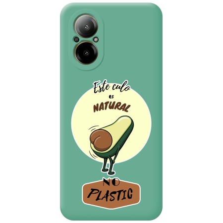 Funda Silicona Líquida Verde para Realme C67 4G diseño Culo Natural Dibujos