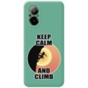 Funda Silicona Líquida Verde para Realme C67 4G diseño Mujer Escalada Dibujos
