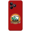 Funda Silicona Líquida Roja para Realme Note 50 diseño Adventure Dibujos