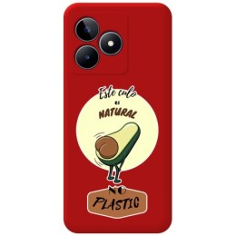 Funda Silicona Líquida Roja para Realme Note 50 diseño Culo Natural Dibujos