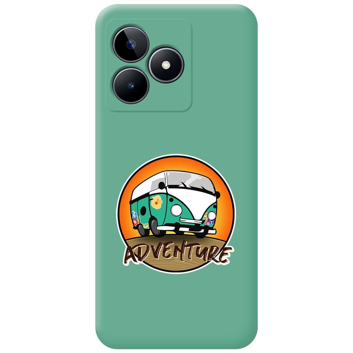 Funda Silicona Líquida Verde para Realme Note 50 diseño Adventure Dibujos