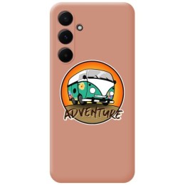 Funda Silicona Líquida Rosa para Samsung Galaxy A35 5G diseño Adventure Dibujos