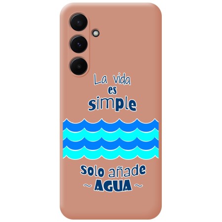 Funda Silicona Líquida Rosa para Samsung Galaxy A35 5G diseño Agua Dibujos