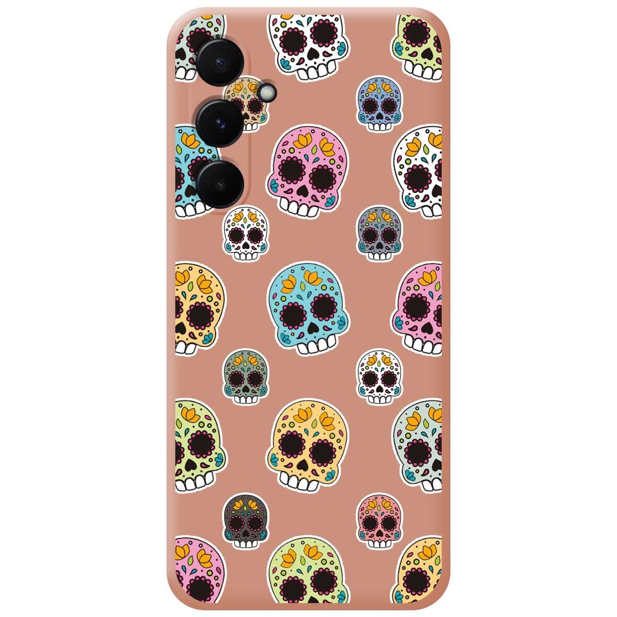 Funda Silicona Líquida Rosa para Samsung Galaxy A35 5G diseño Catrina Dibujos