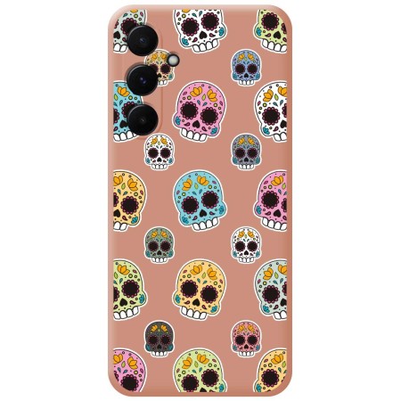 Funda Silicona Líquida Rosa para Samsung Galaxy A35 5G diseño Catrina Dibujos