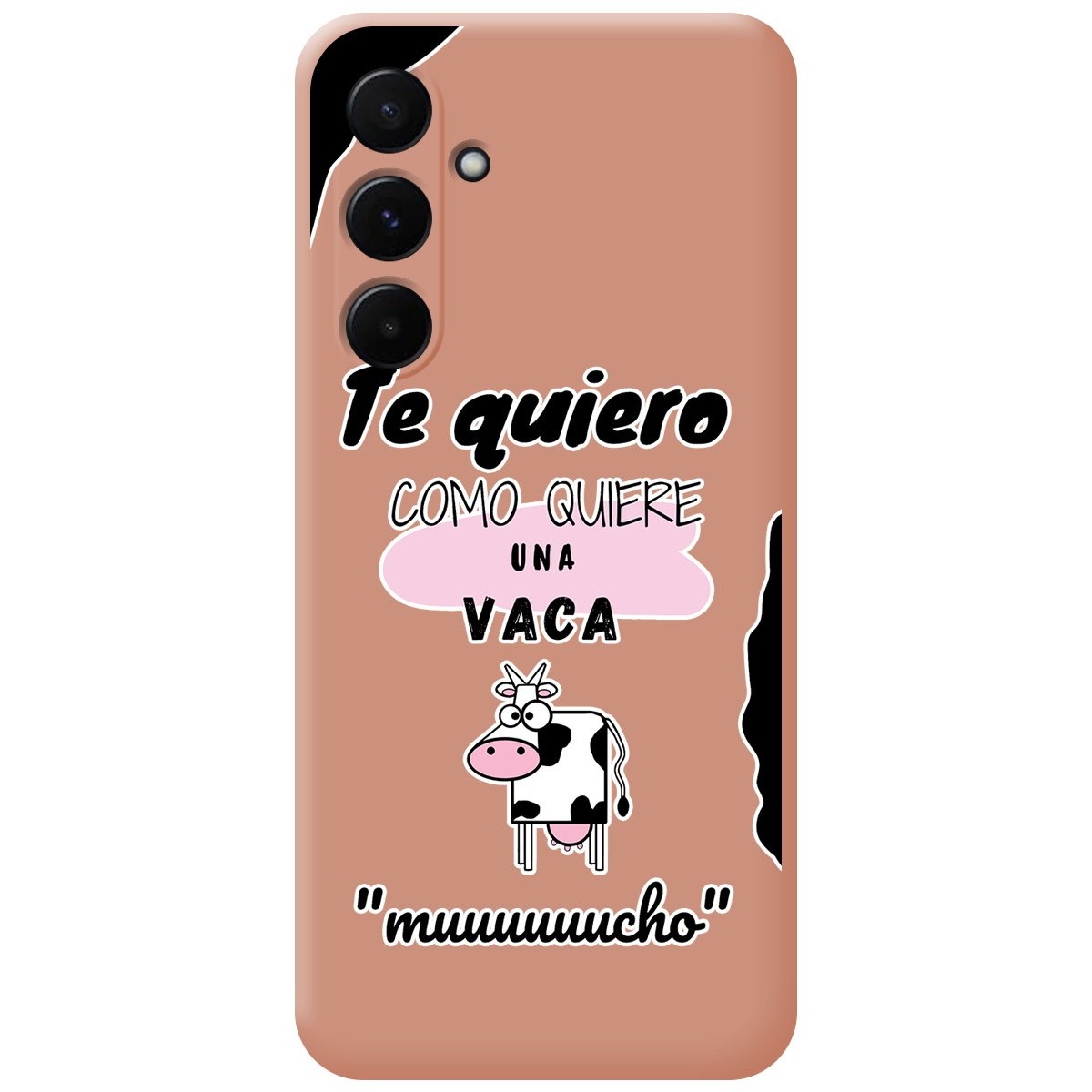 Funda Silicona Líquida Rosa para Samsung Galaxy A35 5G diseño Vaca Dibujos