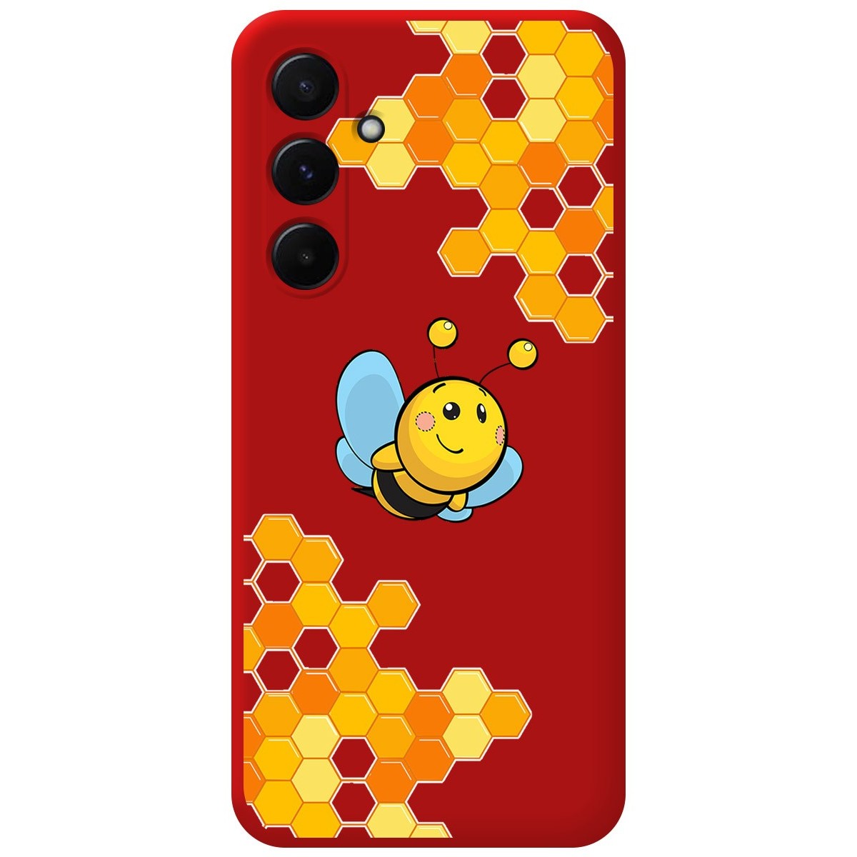 Funda Silicona Líquida Roja para Samsung Galaxy A35 5G diseño Abeja Dibujos