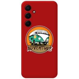 Funda Silicona Líquida Roja para Samsung Galaxy A35 5G diseño Adventure Dibujos