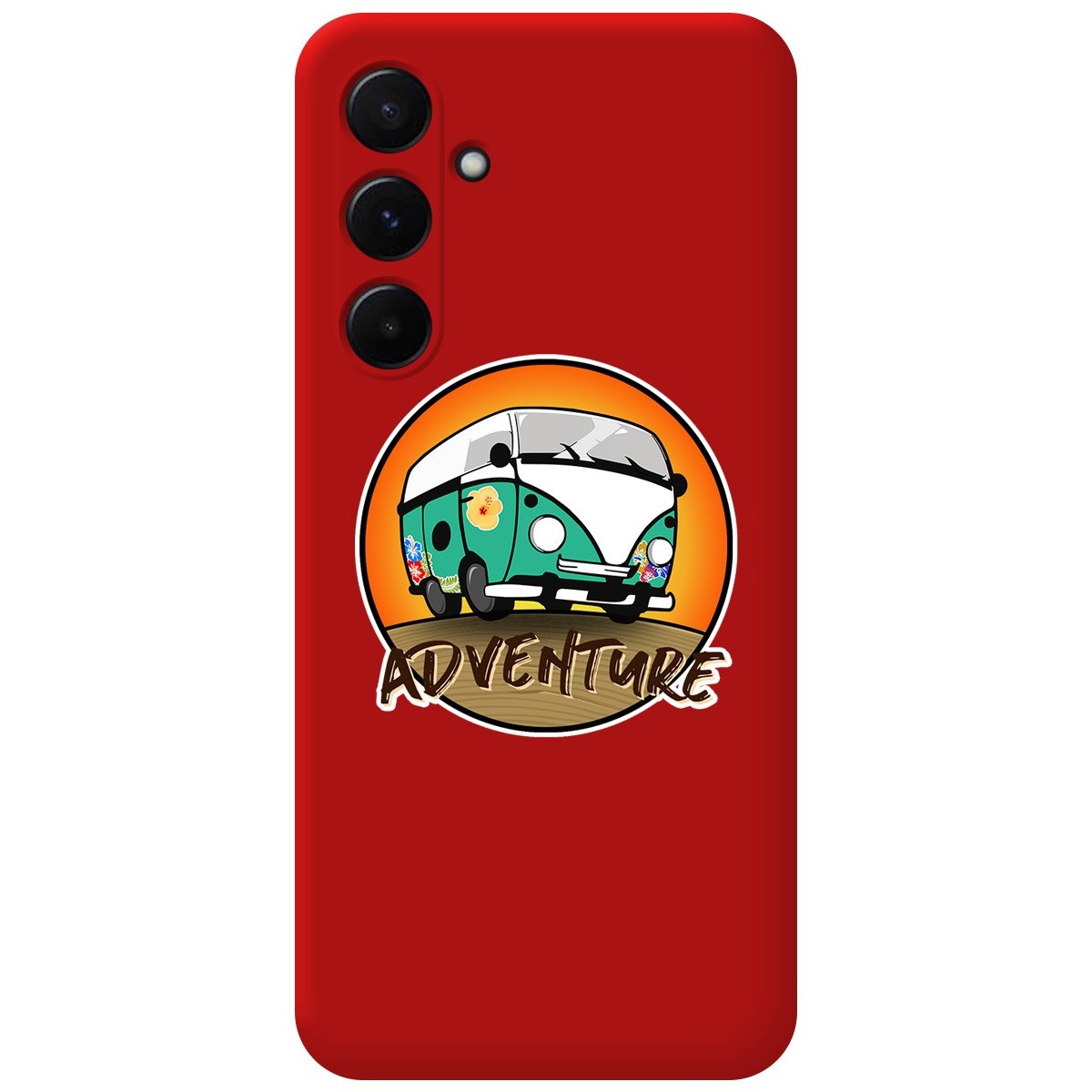 Funda Silicona Líquida Roja para Samsung Galaxy A35 5G diseño Adventure Dibujos