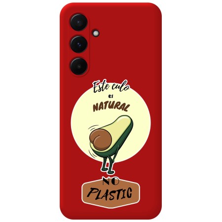 Funda Silicona Líquida Roja para Samsung Galaxy A35 5G diseño Culo Natural Dibujos