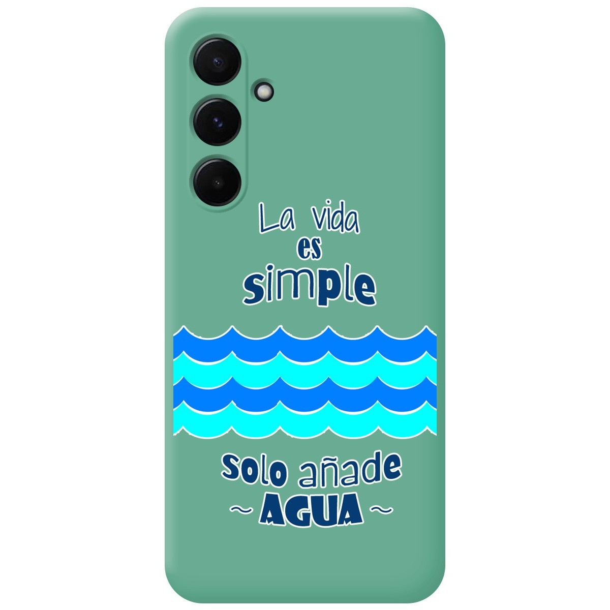 Funda Silicona Líquida Verde para Samsung Galaxy A35 5G diseño Agua Dibujos
