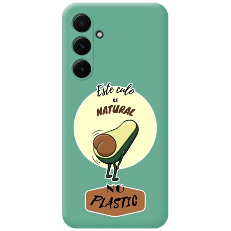 Funda Silicona Líquida Verde para Samsung Galaxy A35 5G diseño Culo Natural Dibujos