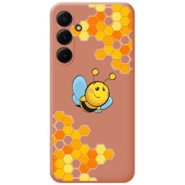 Funda Silicona Líquida Rosa para Samsung Galaxy A55 5G diseño Abeja Dibujos