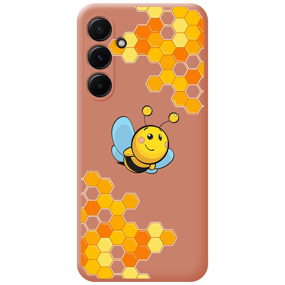 Funda Silicona Líquida Rosa para Samsung Galaxy A55 5G diseño Abeja Dibujos