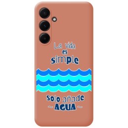 Funda Silicona Líquida Rosa para Samsung Galaxy A55 5G diseño Agua Dibujos