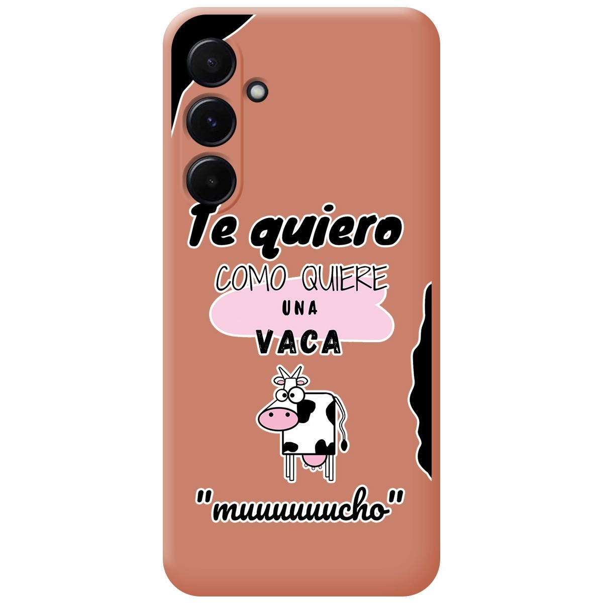 Funda Silicona Líquida Rosa para Samsung Galaxy A55 5G diseño Vaca Dibujos