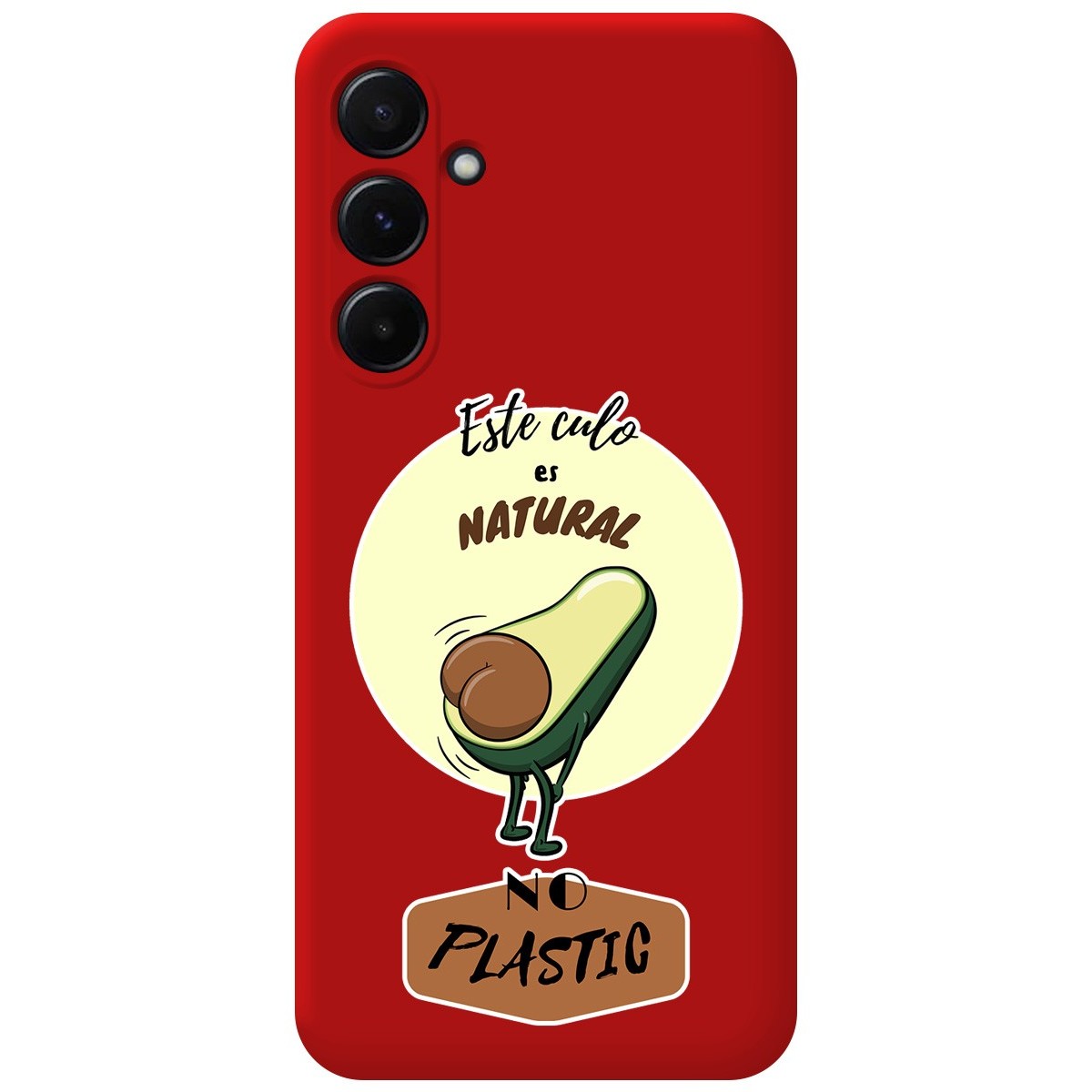 Funda Silicona Líquida Roja para Samsung Galaxy A55 5G diseño Culo Natural Dibujos