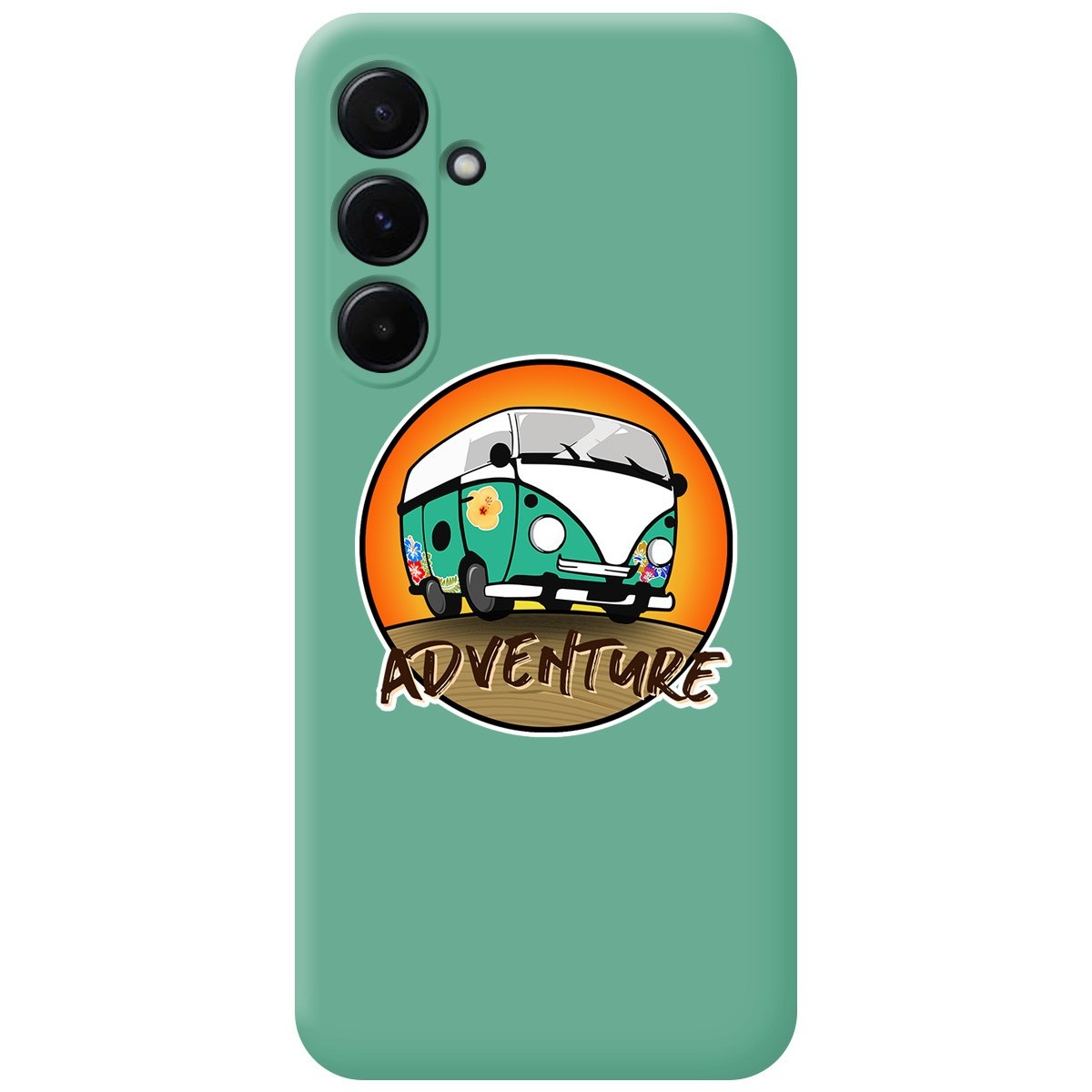 Funda Silicona Líquida Verde para Samsung Galaxy A55 5G diseño Adventure Dibujos