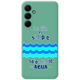 Funda Silicona Líquida Verde para Samsung Galaxy A55 5G diseño Agua Dibujos