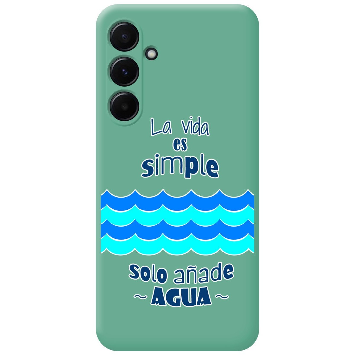 Funda Silicona Líquida Verde para Samsung Galaxy A55 5G diseño Agua Dibujos