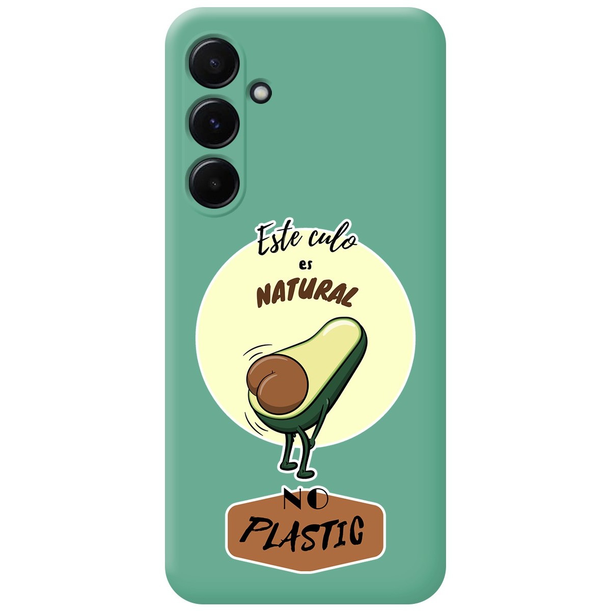 Funda Silicona Líquida Verde para Samsung Galaxy A55 5G diseño Culo Natural Dibujos