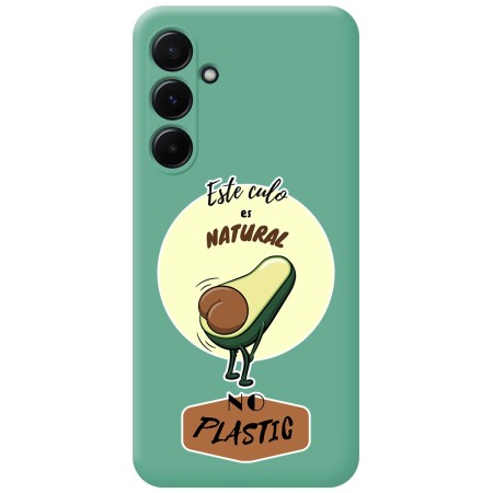 Funda Silicona Líquida Verde para Samsung Galaxy A55 5G diseño Culo Natural Dibujos