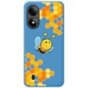 Funda Silicona Líquida Azul para Zte Blade A33s diseño Abeja Dibujos