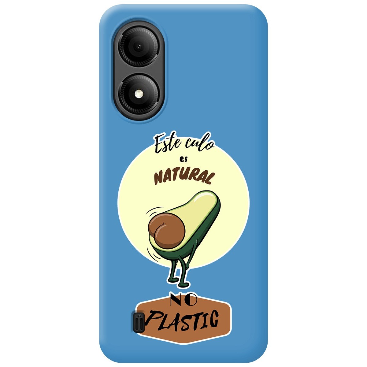 Funda Silicona Líquida Azul para Zte Blade A33s diseño Culo Natural Dibujos