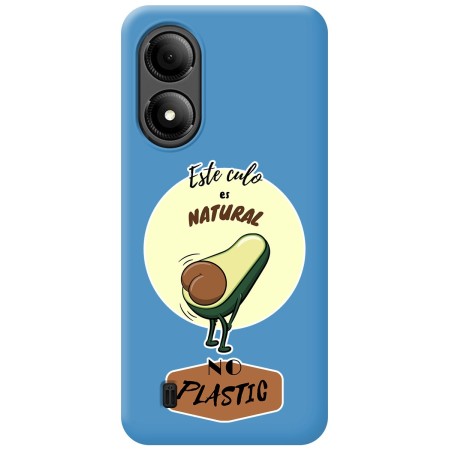Funda Silicona Líquida Azul para Zte Blade A33s diseño Culo Natural Dibujos
