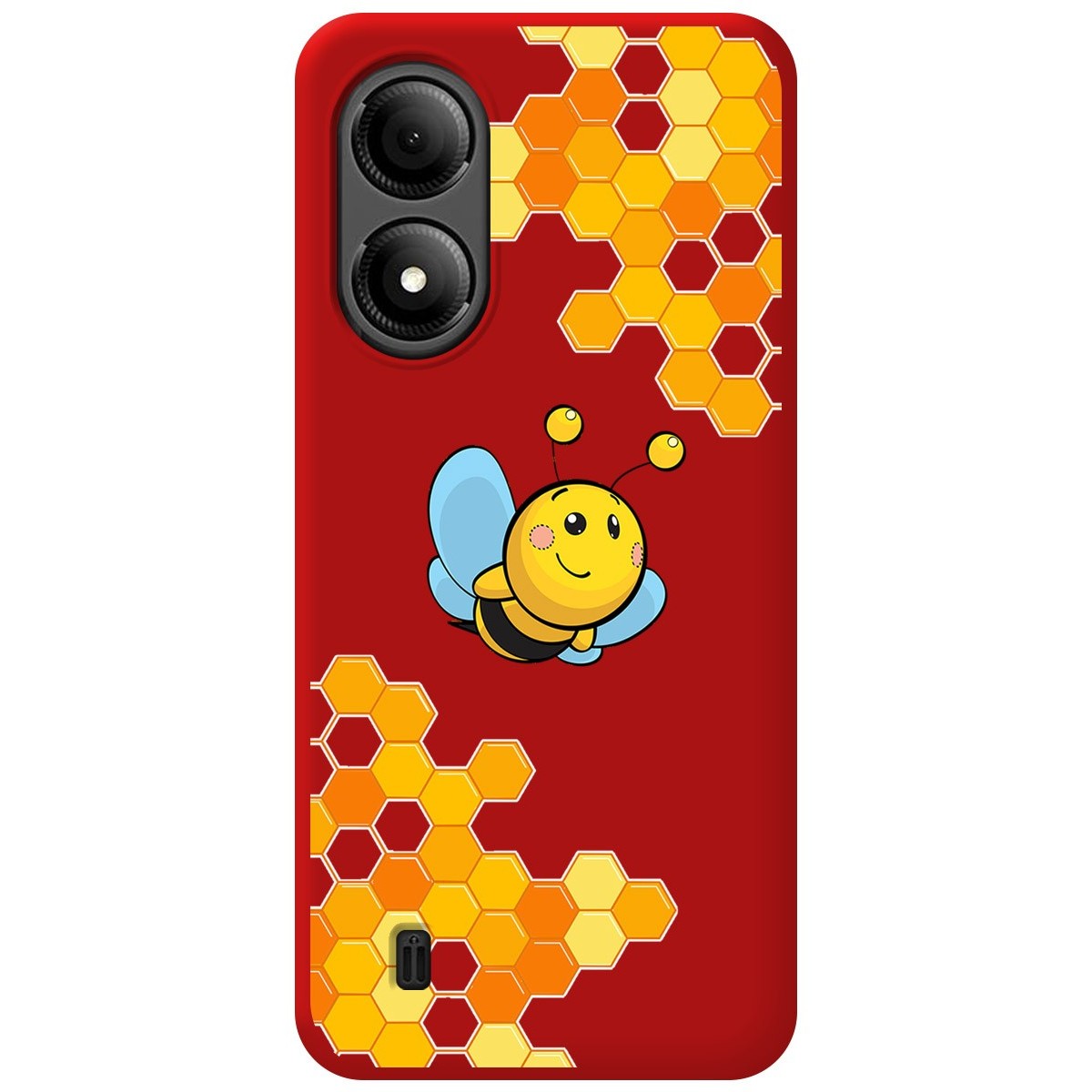 Funda Silicona Líquida Roja para Zte Blade A33s diseño Abeja Dibujos