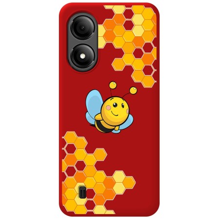 Funda Silicona Líquida Roja para Zte Blade A33s diseño Abeja Dibujos