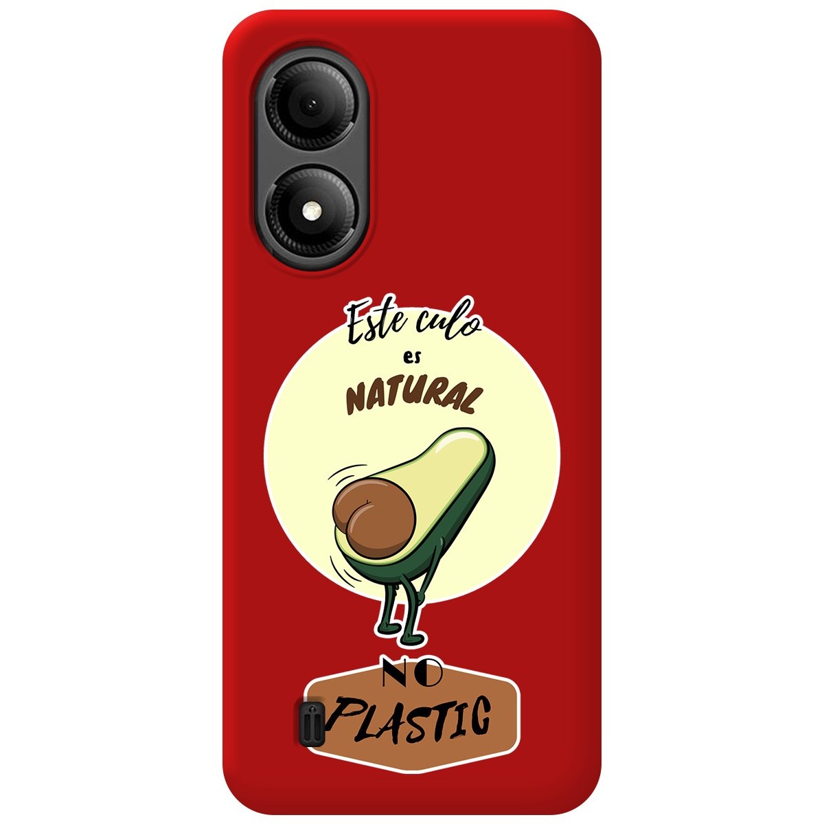 Funda Silicona Líquida Roja para Zte Blade A33s diseño Culo Natural Dibujos