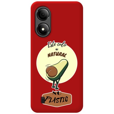 Funda Silicona Líquida Roja para Zte Blade A33s diseño Culo Natural Dibujos