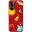 Funda Silicona Líquida Roja para Zte Blade A33s diseño Espacio Dibujos