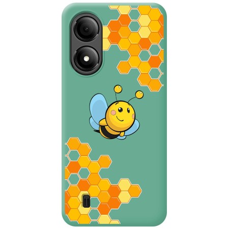 Funda Silicona Líquida Verde para Zte Blade A33s diseño Abeja Dibujos