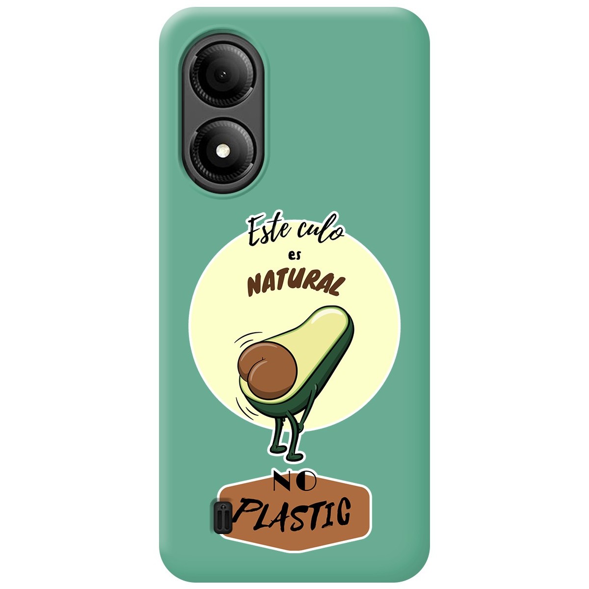 Funda Silicona Líquida Verde para Zte Blade A33s diseño Culo Natural Dibujos