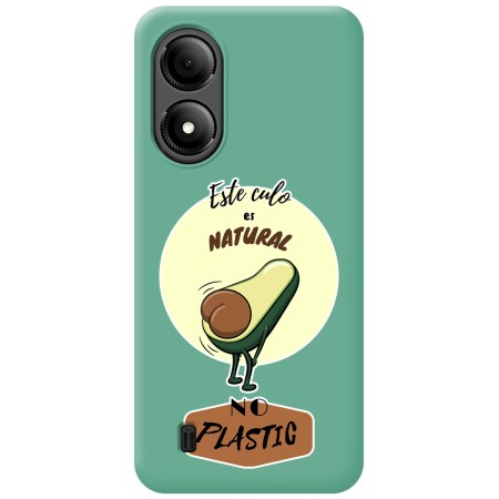 Funda Silicona Líquida Verde para Zte Blade A33s diseño Culo Natural Dibujos