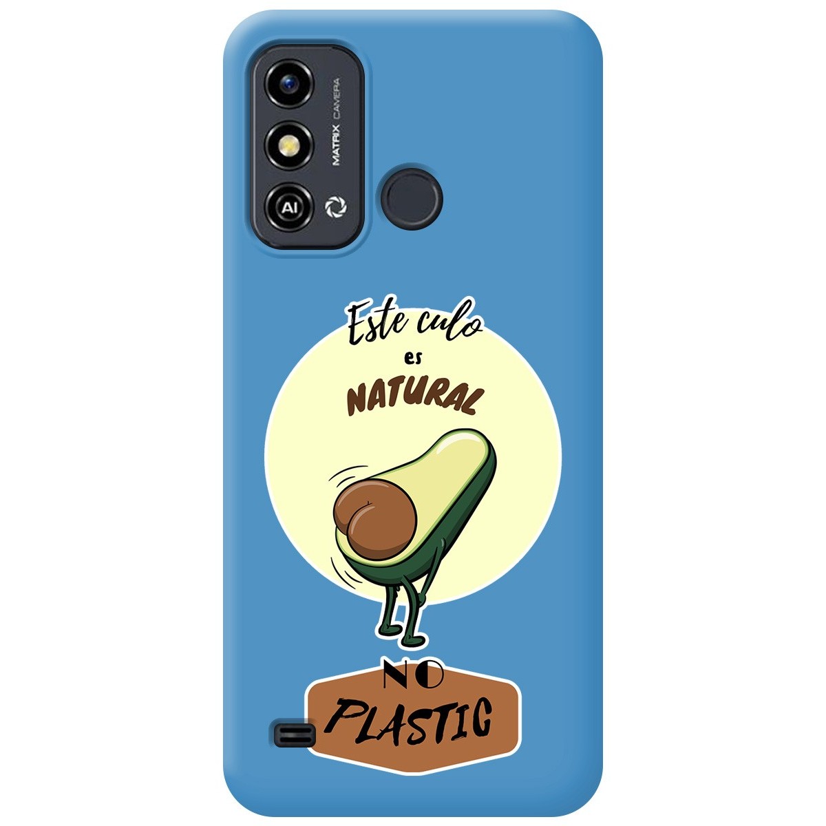 Funda Silicona Líquida Azul para Zte Blade A53 diseño Culo Natural Dibujos