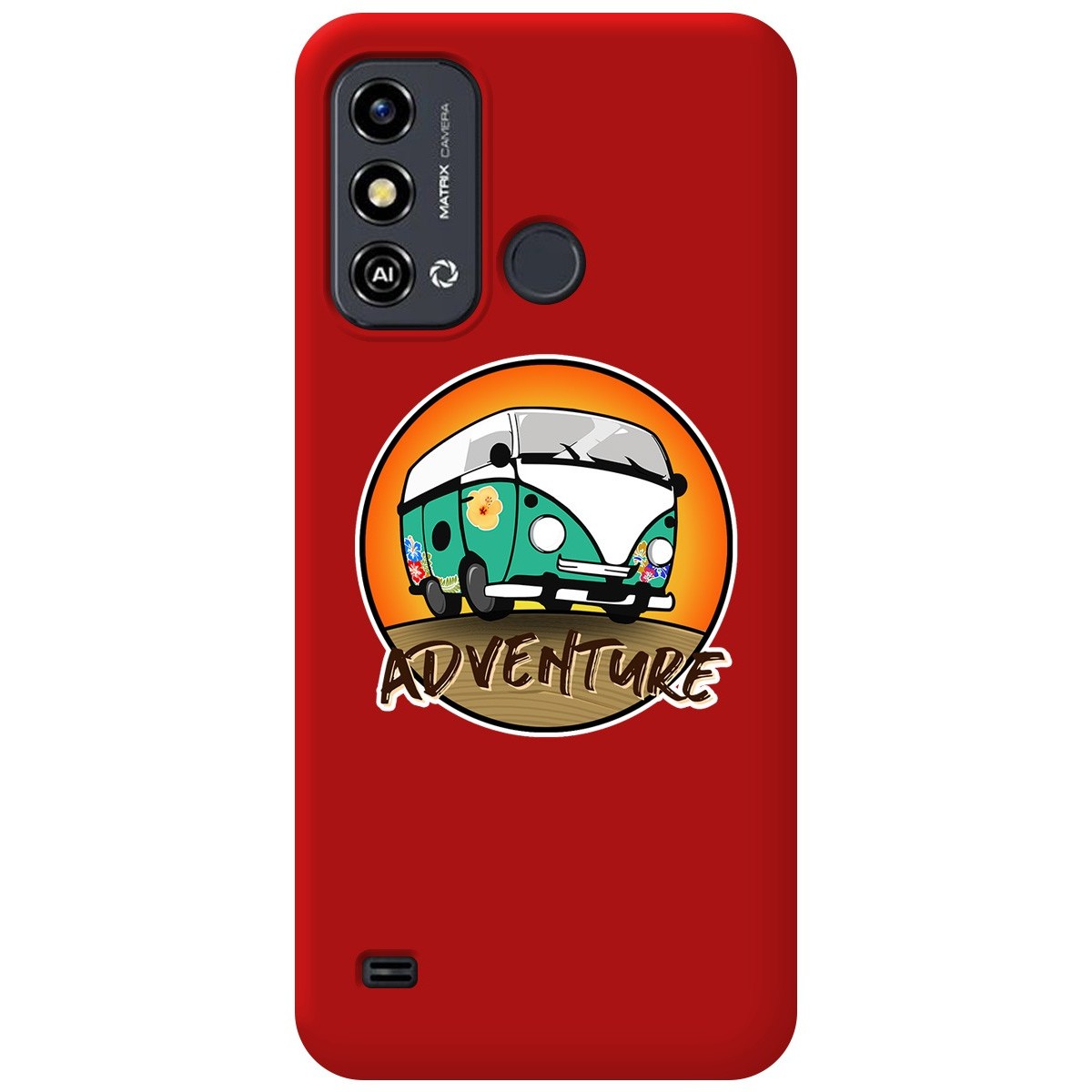 Funda Silicona Líquida Roja para Zte Blade A53 diseño Adventure Dibujos