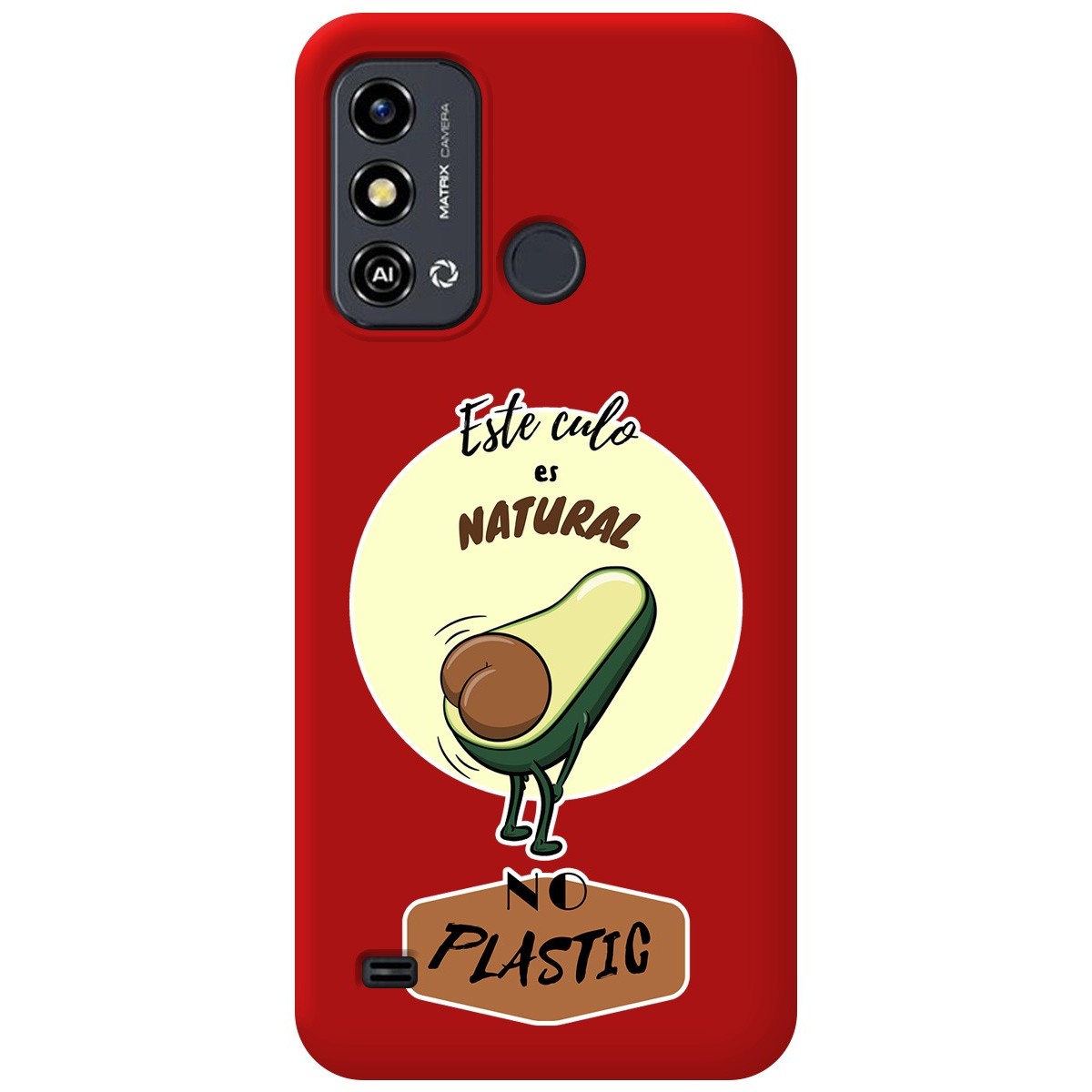 Funda Silicona Líquida Roja para Zte Blade A53 diseño Culo Natural Dibujos