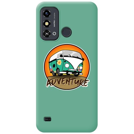Funda Silicona Líquida Verde para Zte Blade A53 Plus diseño Adventure Dibujos