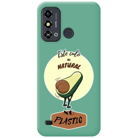 Funda Silicona Líquida Verde para Zte Blade A53 Plus diseño Culo Natural Dibujos