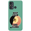 Funda Silicona Líquida Verde para Zte Blade A53 Plus diseño Hombre Escalada Dibujos