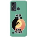 Funda Silicona Líquida Verde para Zte Blade A53 Plus diseño Mujer Escalada Dibujos