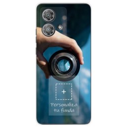 Personaliza tu Funda Silicona Gel Tpu Transparente con tu Fotografia para Motorola Edge 40 Neo 5G Dibujo Personalizada