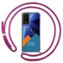 Personaliza tu Funda Colgante Transparente para TCL 505 con Cordon Rosa Fucsia Dibujo Personalizada